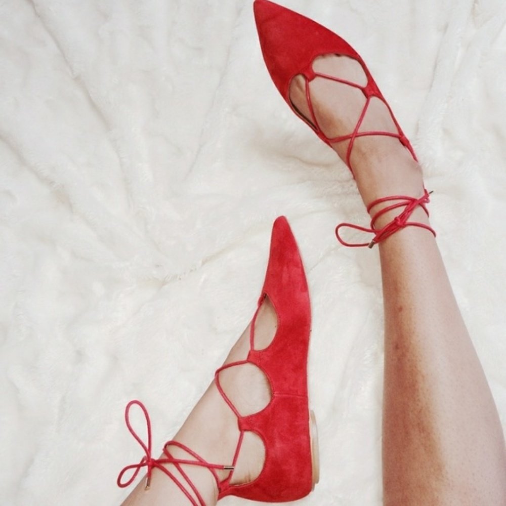 NEW!  TOPSHOP finest ghillie lace-up flats